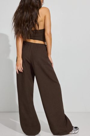 Millie Linen Pull-On Pants