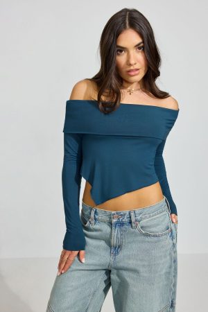 Long Sleeve Asymmetric Top