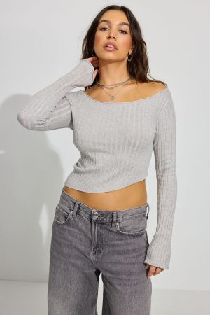 Bodycon Boat Neck Sweater