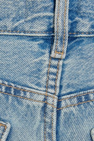 Low Rise Cuffed Denim Shorts