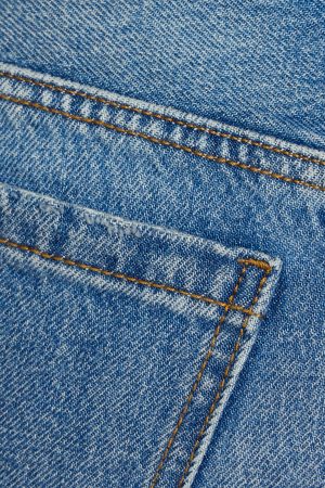 Low Rise Cuffed Denim Shorts