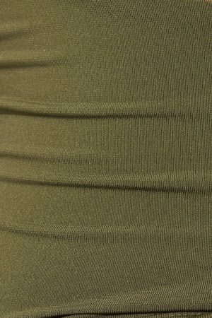 Deep Cowl Neck Halter Top