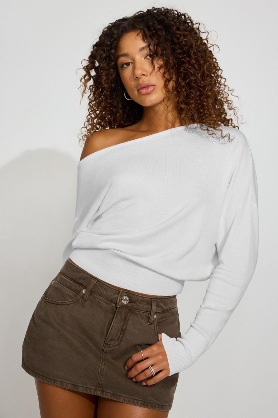Rae Asymmetric Fine Sweater
