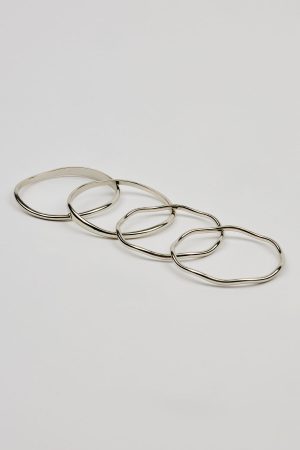 Set of 4 Wavy Bangles