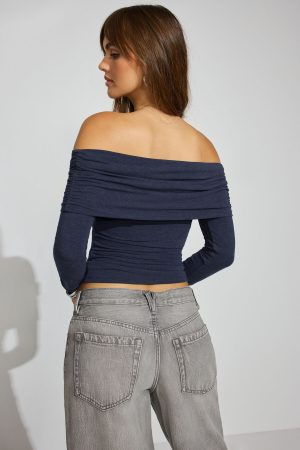 SexyCozy Off Shoulder Long Sleeve Top