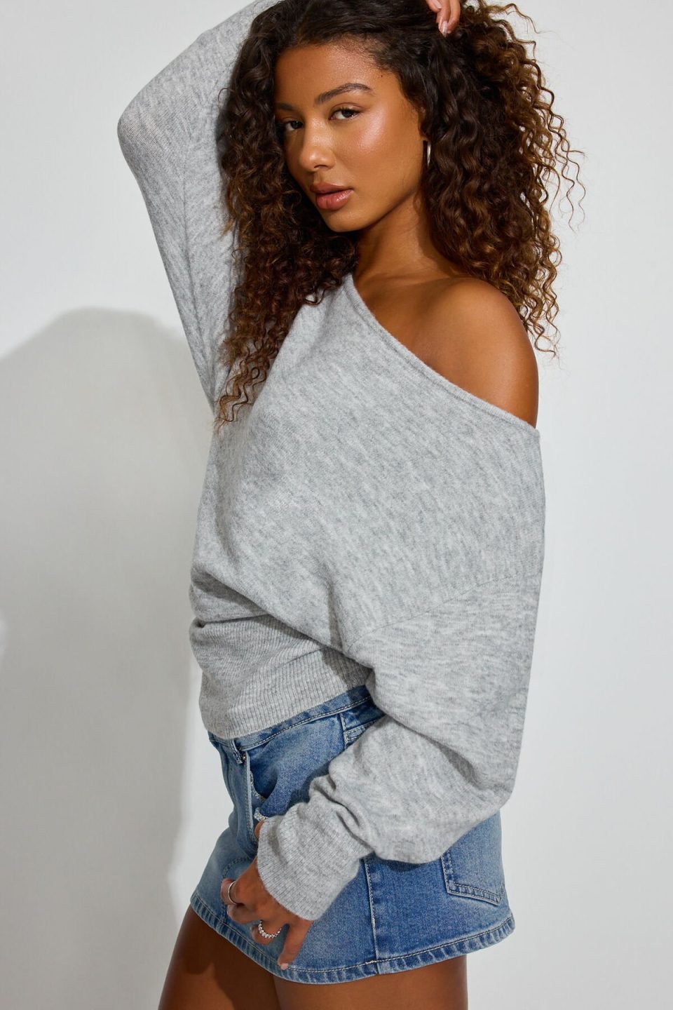 Rory Relaxed Off Shoulder Sweater