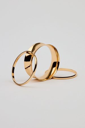 Set of 3 Convex & Wave Bangles