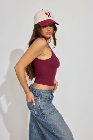 Ribbed Scoop Cami Top