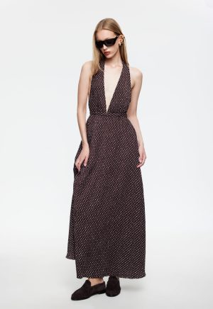 DISTRICT MAXI – CHOCOLATE BLUE POLKA